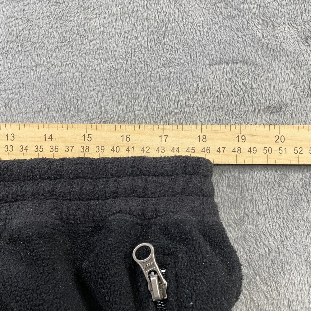J. Crew Black Fleece Sweatpants Baggy Zipper Pockets Elastic Waist Size‎ M